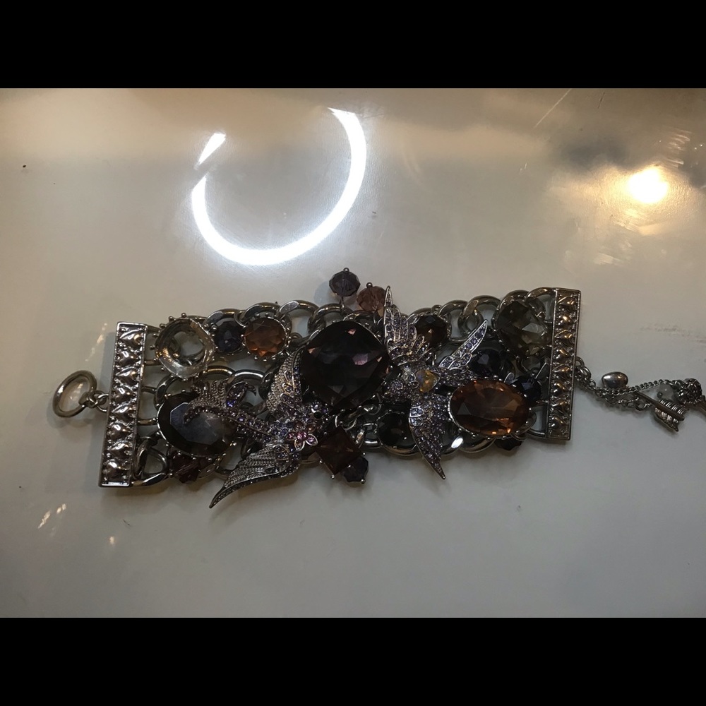 Betsey Johnson Iconic Amethyst Statement Bracelet